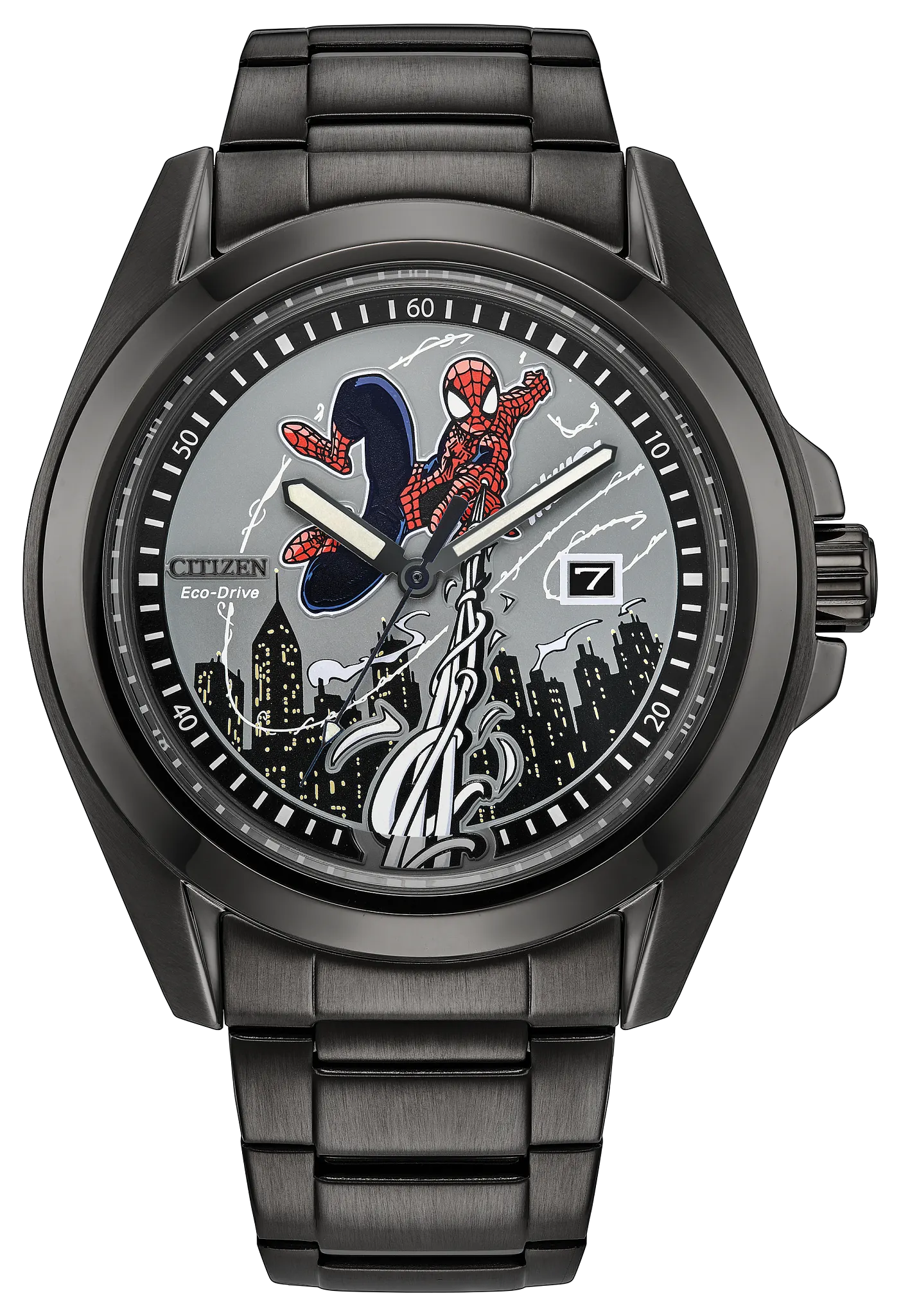 Spider-Man Swings Grey Dial Stainless Steel Bracelet AW1437-61W